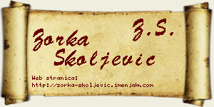 Zorka Školjević vizit kartica